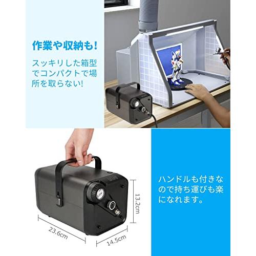 urlife HPADC 2色 エアブラシ コンプレッサー 2本エアブラシを同時に使用できる 色替え時間の短縮 コンプレッサー エアブラシ用 パ また HPADC コンプレッサー