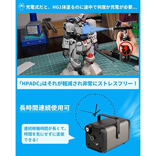 urlife HPADC 2色 エアブラシ コンプレッサー 2本エアブラシを同時に使用できる 色替え時間の短縮 コンプレッサー エアブラシ用 パ また HPADC コンプレッサー