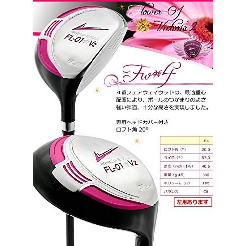 【アウトレット品/保障なし】ワールドイーグル FL-01V2 レディース ゴルフ クラブ フルセット 右用/ブラックベリーカラー 