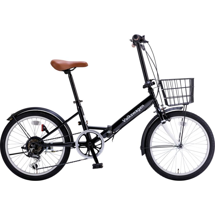 前後タイヤ・チューブ新品！volkswagen】20インチ折りたたみ自転車