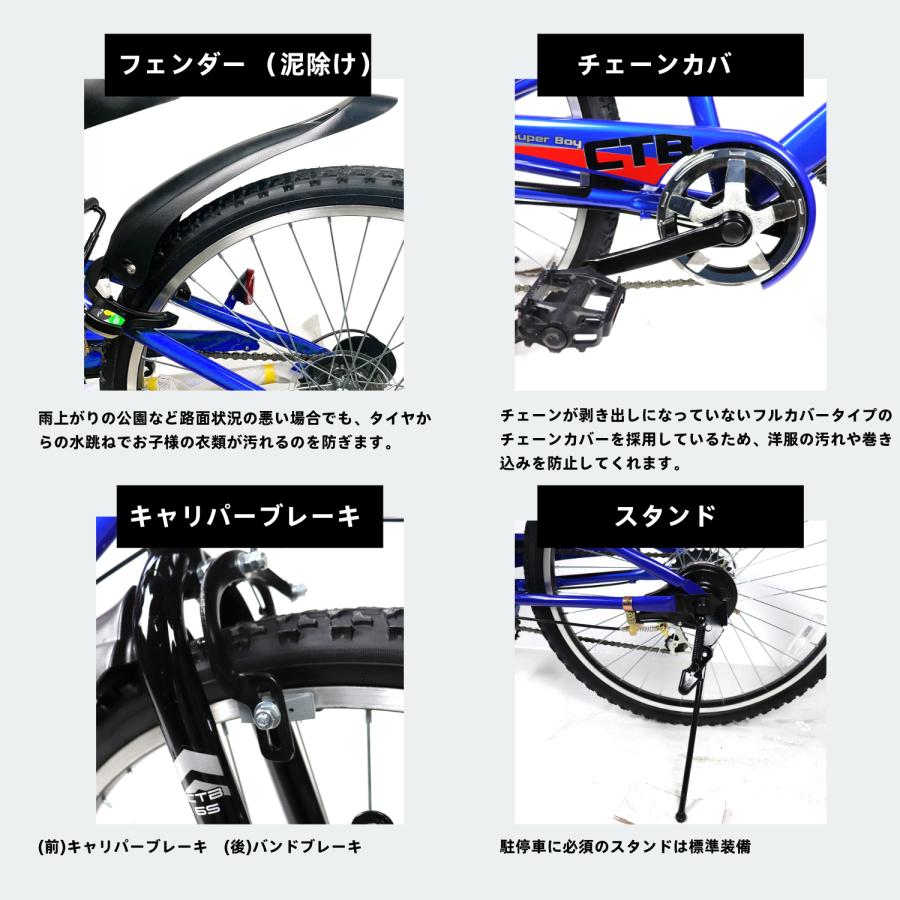 子供用自転車 24インチ 子ども用 自転車 6段変速  クリスマス カゴ ACE BUDDY CTB246HDの画像