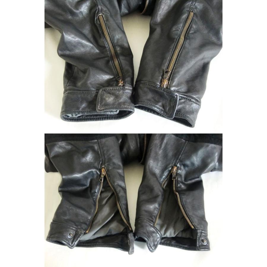 DROMe ドローム/ダブル ライダース レザージャケット ブラック