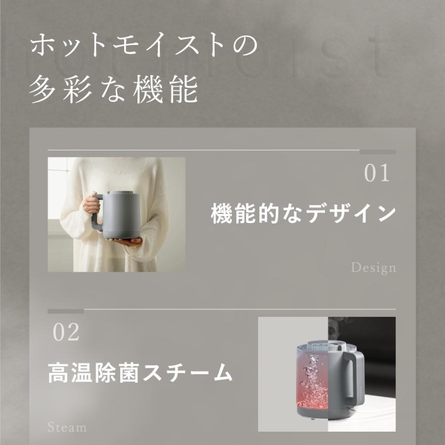 LAVINO（ラビーノ） ホットモイスト スチーム式 卓上加湿器 8時間連続