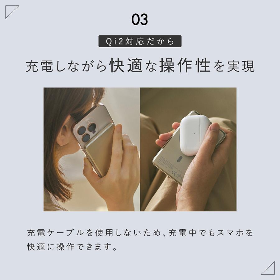モバイルバッテリー 5000mAh 20W 1cm 100g 2h MagSafe PSE認証) LINKA