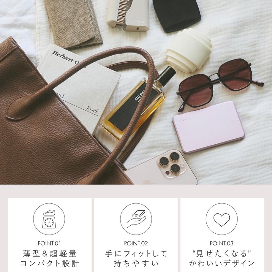 モバイルバッテリー 5000mAh 20W 1cm 100g 2h MagSafe PSE認証) LINKA