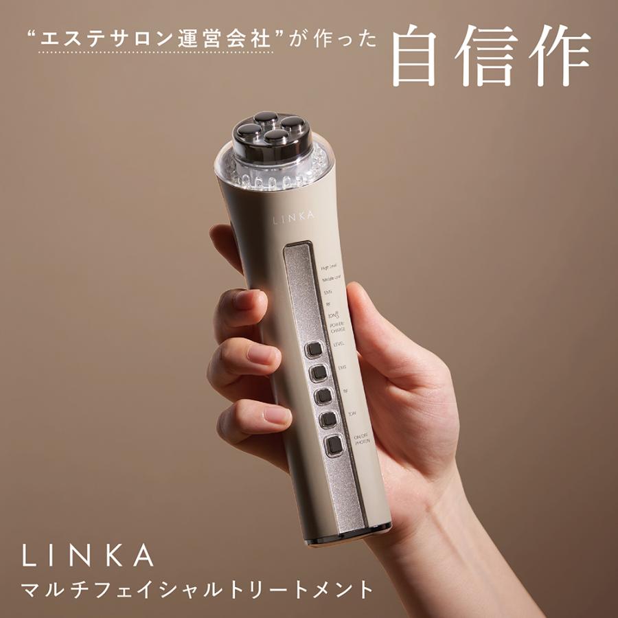 LINKA リンカ マルチフェイシャルトリートメント 美顔器 LED 専用 ジェル セット リフトアップ効果 超音波 温熱ケア RF｜aivivid｜03