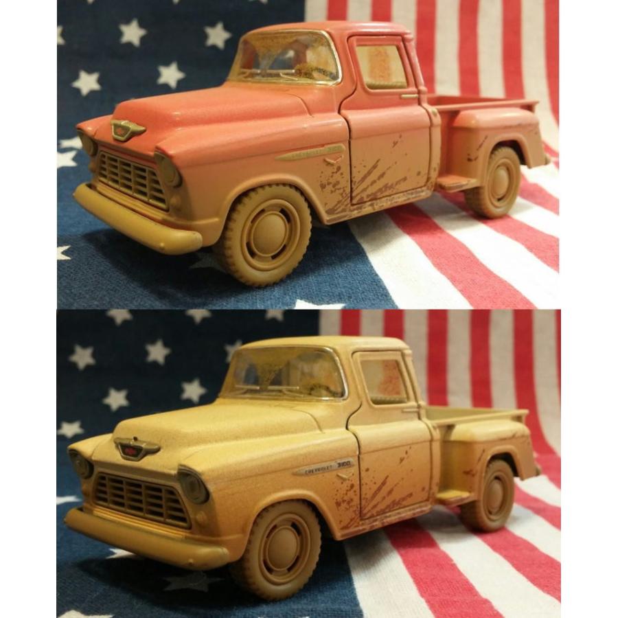 1955 CHEVY PICKUP PULLBACK ジオラマ付きミニカー クリスマス 1955