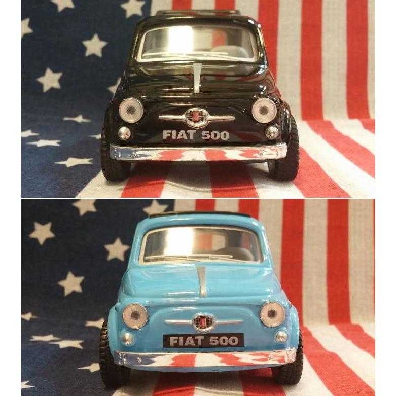 KiNSMART製 プルバックミニカー フィアット500 Fiat blacklblue