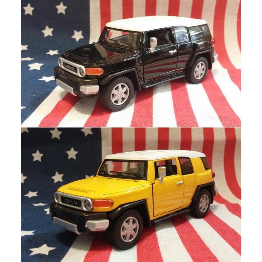 KiNSMART製プルバックミニカー FJクルーザー blkyel : アイワ