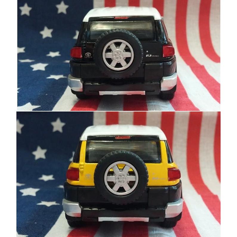 KiNSMART製プルバックミニカー FJクルーザー blkyel : アイワ