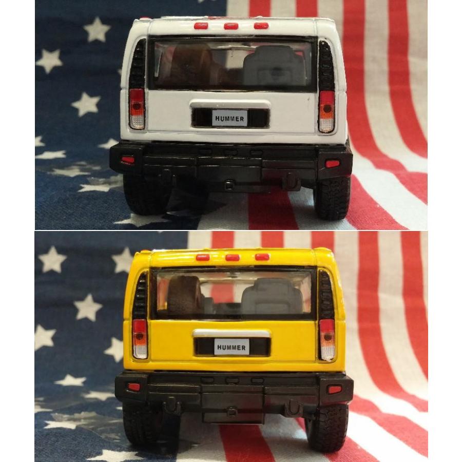 HUMMER KiNSMART製プルバックミニカー ハマー Hummer H2 whtyel