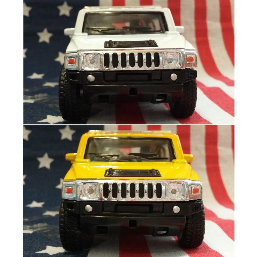 HUMMER KiNSMART製プルバックミニカー ハマー Hummer H2 whtyel