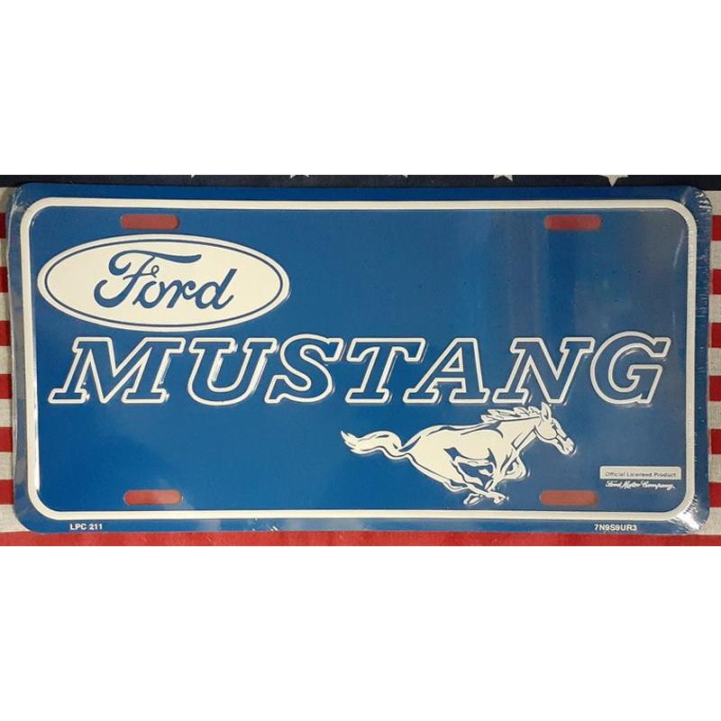 インテリア アメリカン 雑貨 ガレージ ナンバープレート フォード マスタング Mustang blue lpmustangblu