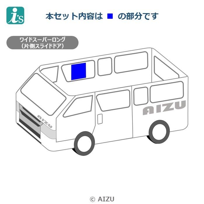 土・日曜日限定値下げ[前後セット] ハイエース1台分　アイズのバクネット Aizu（アイズ） ロールインバグネット セカンド右（1枚）【角加工あり