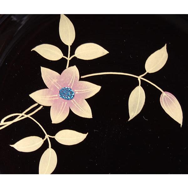 溜塗 7 5 菓子鉢 鉄線花 お菓子 和菓子入れ 盛鉢 ボール 花柄蒔絵 日本製 会津漆器 会津塗 N903s065 会津の漆器屋ヤフー店 通販 Yahoo ショッピング