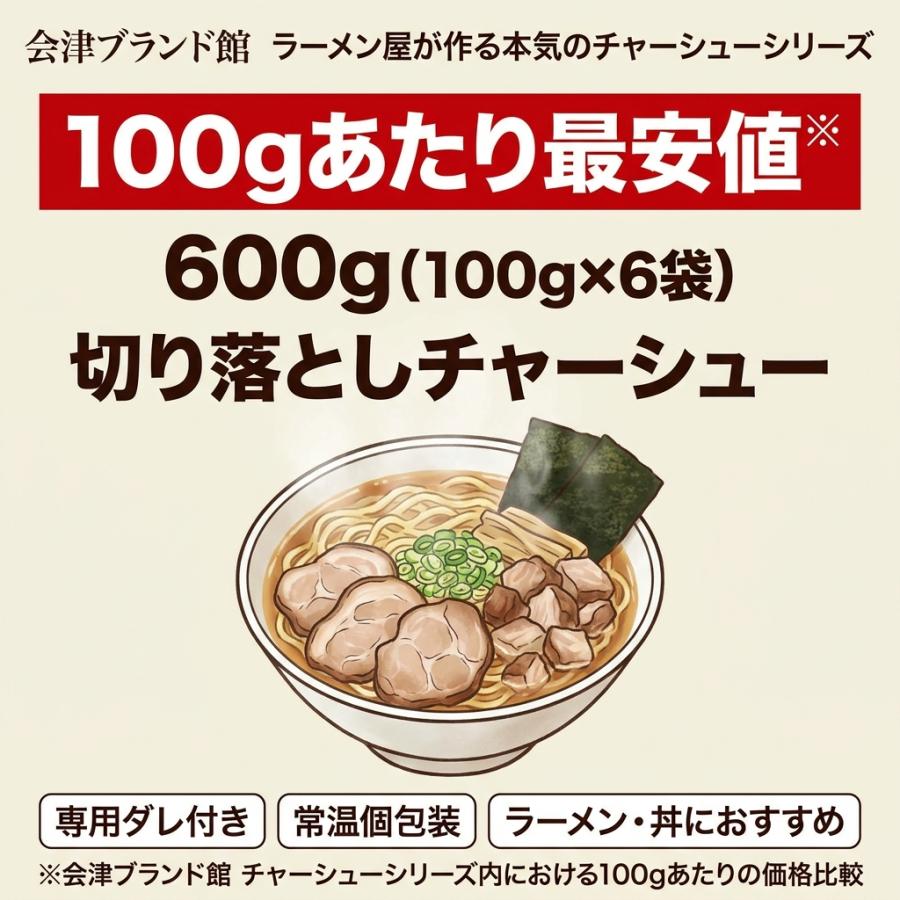 レトルト チャーシュー 切り落とし 600g 100g×6袋 常温保存 個包装