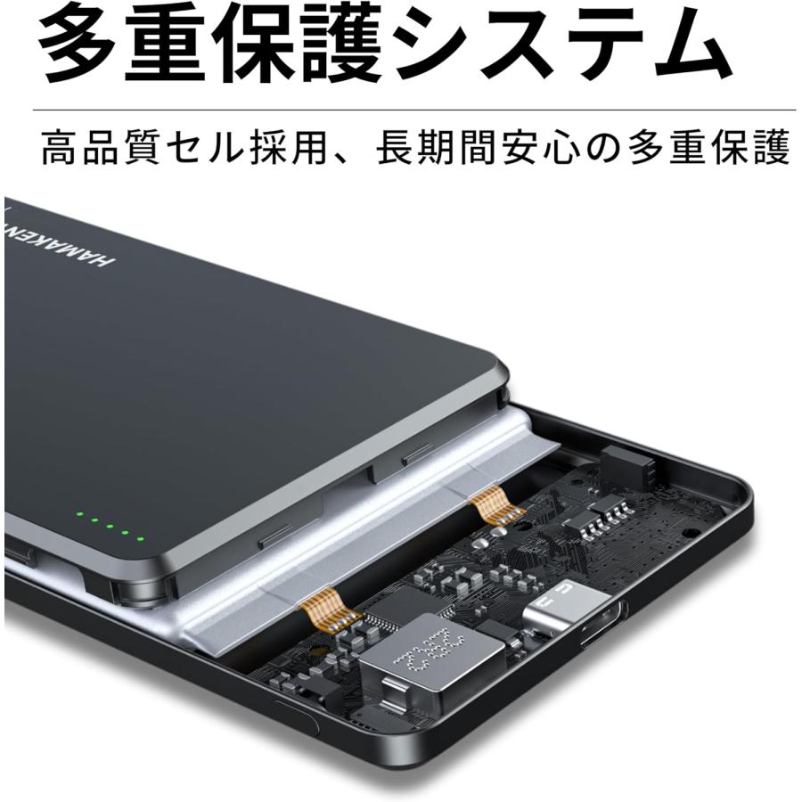 JOVY 10000mAh モバイルバッテリー　ブラック Amazon | 安全・安心の準固体電池 モバイルバッテリー 10000mAh | USB