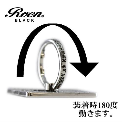 半額●Roen BLACK(ロエン ブラック)　公式ライセンス/スマホリング　スマホスタンド　バンカーリング　落下防止/シルバーカラー　0002rosr-101(取）｜ajewelry｜06