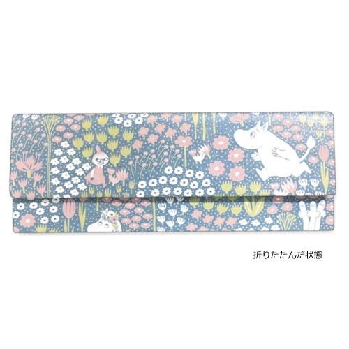 カミオジャパン パール クロス付き 折りたたみメガネケース Moomin 取 花に囲まれて アウトレット ムーミン Km 7434