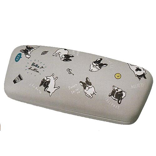 280円 ランキング22 パール Friends Hill フレンズヒル クロス付き メガネケース 総柄 イヌ 犬 フレンチブルドッグ フレブル ブルトンノキモチ 取