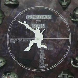 RHYTHM(リズム時計） 掛け時計/機動戦士ガンダム 3Dクロック ブラック