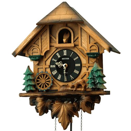 RHYTHM リズム時計 木製 鳩時計/カッコーティンバー 4MJ423SR06(取
