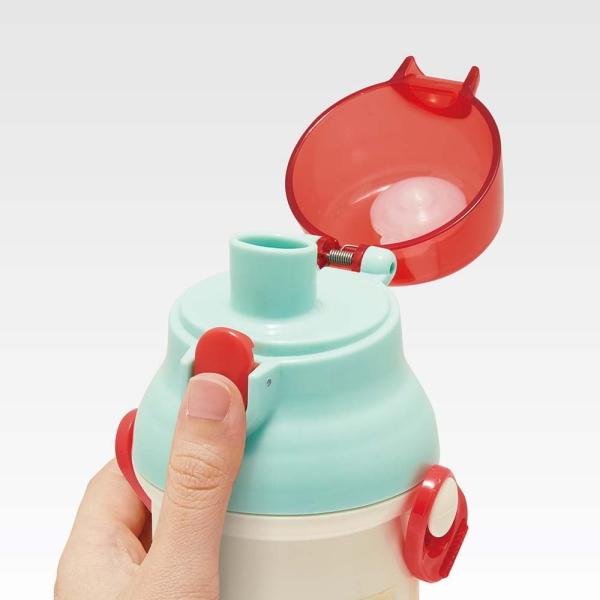 パンどろぼう/直飲プラボトル/日本製 ランチ 水筒 ワンタッチ 広口タイプ ショルダーベルト 絵本 キャラクター 6103435/4973307646959/プラスト | スケーター | 02