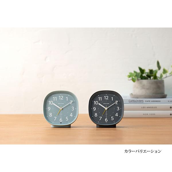 RHYTHM 8月上旬より リズム/クオーツ 目覚まし時計 リフレ R674 ライト