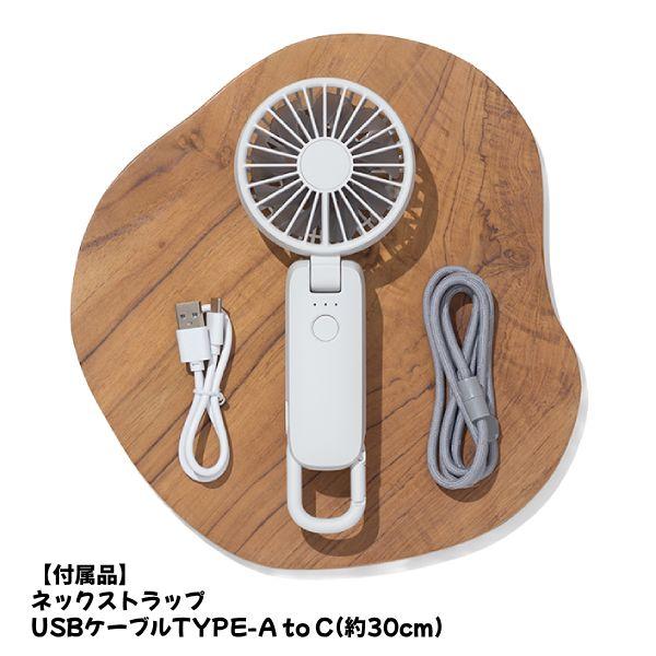 RHYTHM 2026 大風量 3WAY ハンディファン カラビナ 充電式 9ZF042RH04