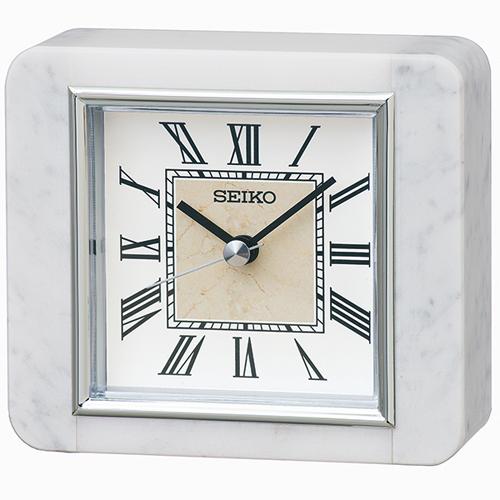 SEIKO 置時計　クオーツ　大理石 SEIKO SEIKO(セイコー) クオーツ 置時計 石枠 白大理石/BZ362W(取