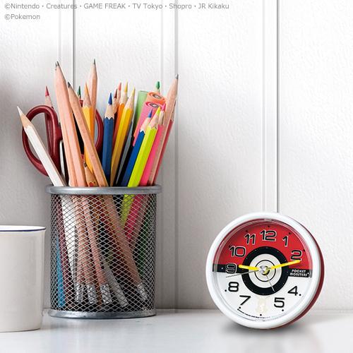 お取り寄せ Seiko セイコー クオーツ 目覚まし時計 ポケットモンスター ポケモン モンスターボール 赤メタリック Cq424r 取 Svarochi Com