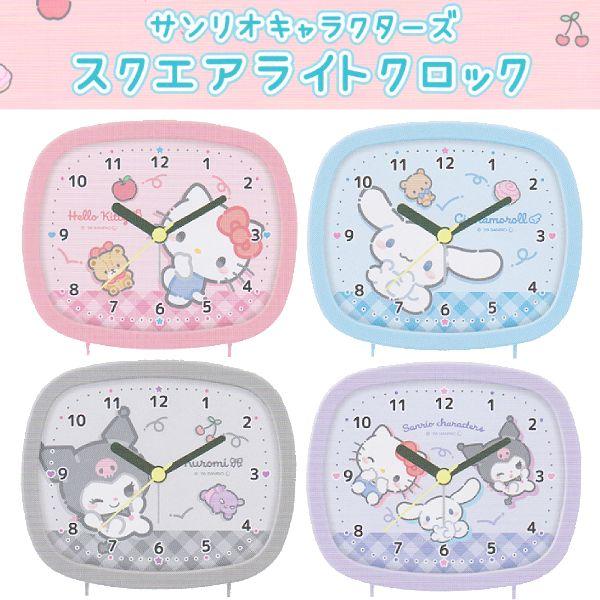 シナモロール サンリオキャラクターズ SANRIO/スクエアライトクロック