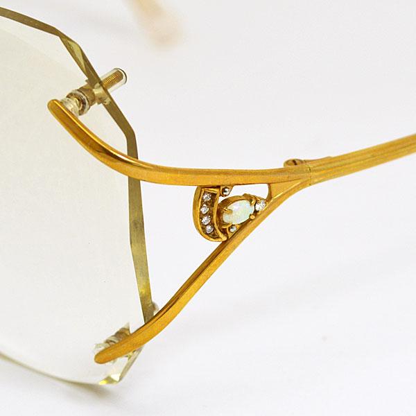 HOYA 高品質 ホヤ/K18 18金 ゴールド メガネフレーム/ダイヤモンド