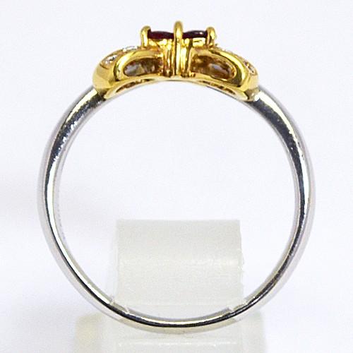 LANCEL（ランセル） 即納/ K18ゴールド プラチナPt900/ルビー