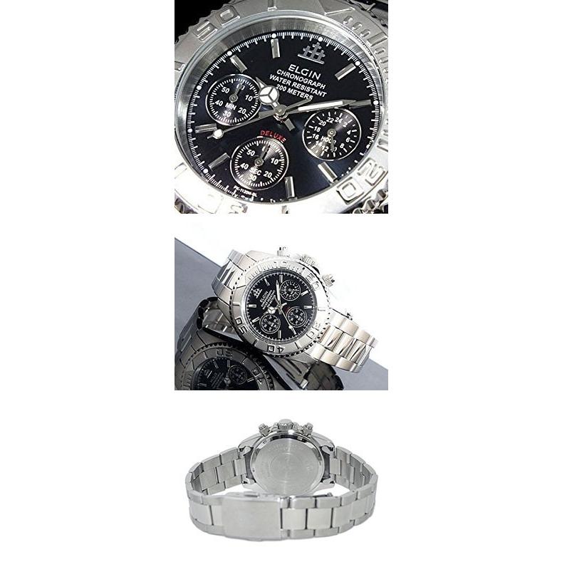 ELGIN（エルジン） メンズウォッチ/マルチスポーツダイバー クロノグラフ ブラック FK1120SB（取寄せ/代引不可