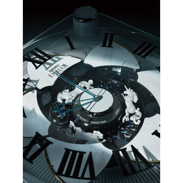 61) 訳あり品 セイコー エンブレム 電波掛け時計 24）訳あり品