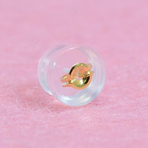 K18 18金 ゴールド＆シリコン　ダブルロック　ピアス　キャッチ （1ペア） K18-1P　 |  | 01