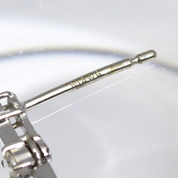 現品限り/K18WG ホワイトゴールド 18金/ダイヤモンド スイング ピアス 揺れる 5連 誕生石 4月 両耳 スタッド おしゃれ スタイリッシュ シンプル K18WG01の画像