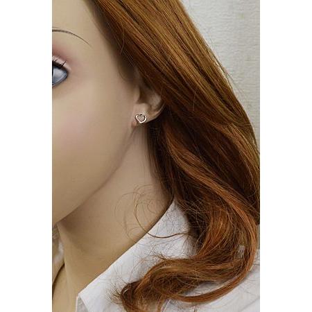 K14WG ハート ピアス