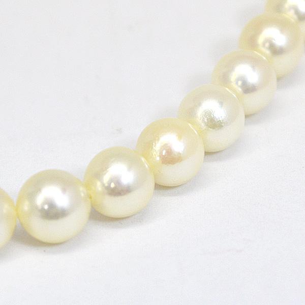 現品限り 特価！○シルバー SILVER/パール ネックレス 真珠 6.5〜7mm玉
