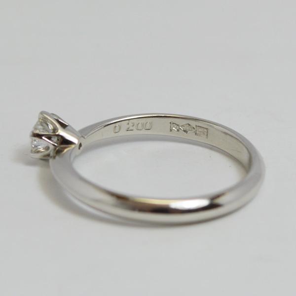 大特価！0.2ct 天然ダイヤモンド リング プラチナ PT900 カラット ラウンドブリリアントカット 鑑定書 一粒 4月 誕生石 婚約指輪 お祝い 記念 O-021808ECの画像