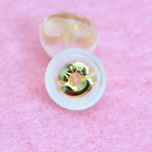 K18 18金 ゴールド＆シリコン　ダブルロック　ピアス　キャッチ （1ペア） PA01-9055　（代引不可） |  | 02