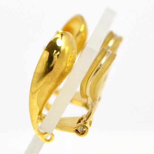 ※長期店頭展示品/Pierre Cardin ピエールカルダン/ K18ゴールド ダイヤモンド デザインイヤリング 18金 地金 ペイズリー レディース 誕生石 クリップ式/PCE084の画像