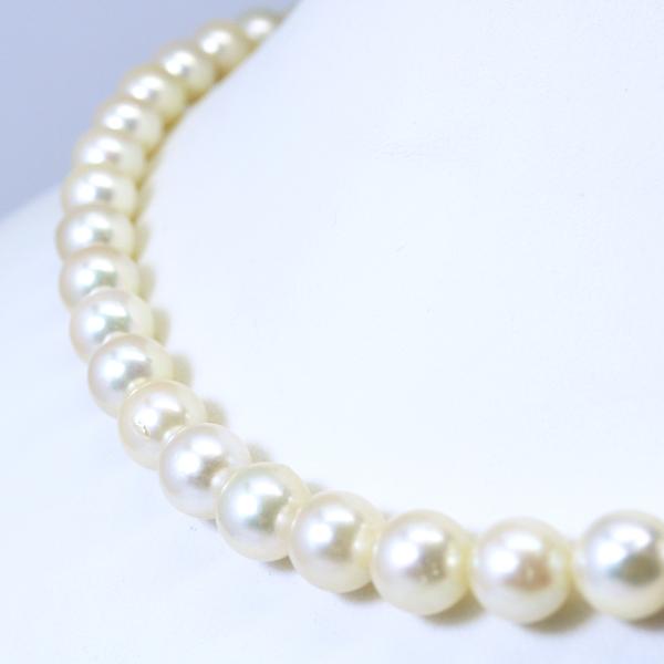 半額現品限り！シルバー SILVER/パール ネックレス 真珠 8.0mm玉 