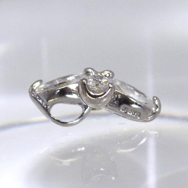 K14WG ホワイトゴールド 14金/キュービック ペンダントトップ