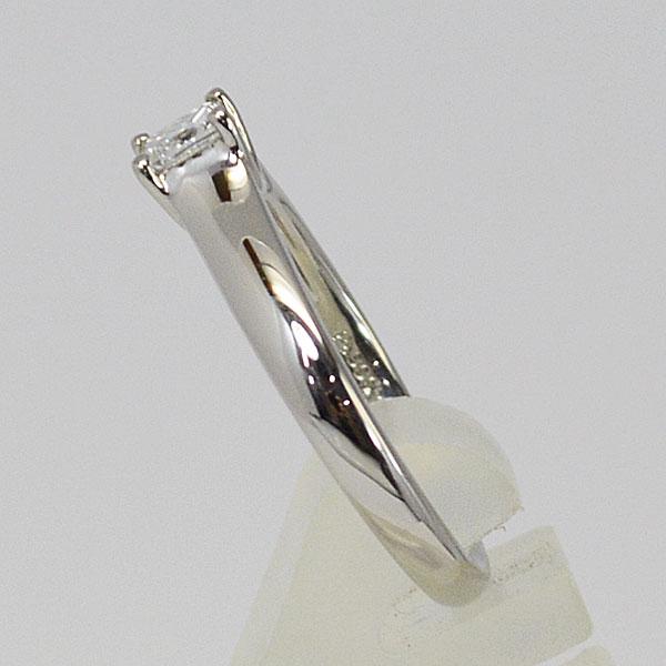 0.380ct 天然 ダイヤモンド リング プラチナ PT900 カラット SI1 プリンセスカット 鑑定書  一粒 4月 誕生石 婚約指輪 お祝い 記念 プレゼント R0101015FAの画像