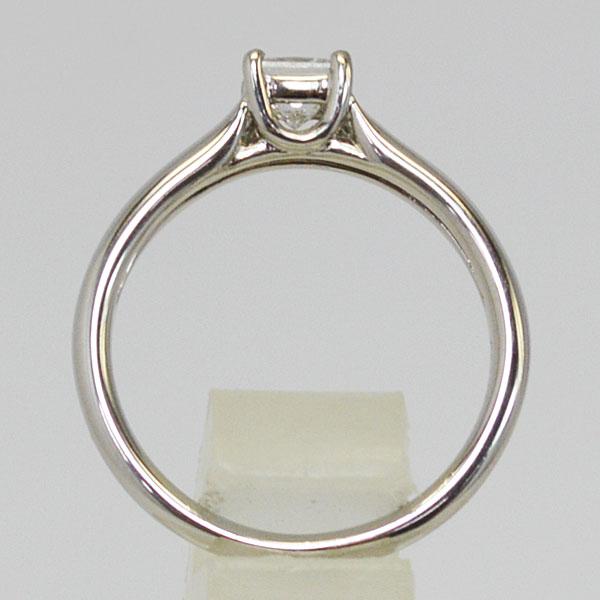 0.380ct 天然 ダイヤモンド リング プラチナ PT900 カラット SI1 プリンセスカット 鑑定書  一粒 4月 誕生石 婚約指輪 お祝い 記念 プレゼント R0101015FAの画像
