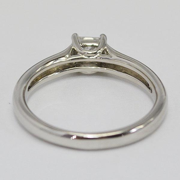 0.380ct 天然 ダイヤモンド リング プラチナ PT900 カラット SI1 プリンセスカット 鑑定書  一粒 4月 誕生石 婚約指輪 お祝い 記念 プレゼント R0101015FAの画像
