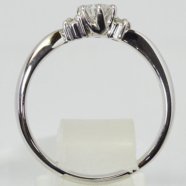 0.217ct 天然 ダイヤモンド リング プラチナ PT950 カラット ラウンドブリリアントカット 鑑定書  3粒 4月 誕生石 婚約指輪 お祝い 記念 プレゼント R0925EGの画像
