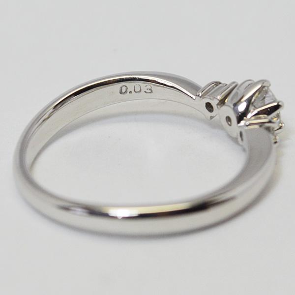 0.217ct 天然 ダイヤモンド リング プラチナ PT950 カラット ラウンドブリリアントカット 鑑定書  3粒 4月 誕生石 婚約指輪 お祝い 記念 プレゼント R0925EGの画像